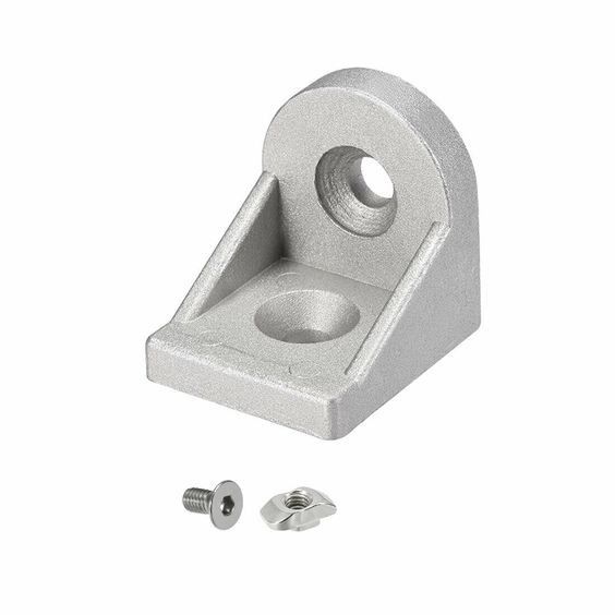 Conjunto de suportes arbitrários de ângulo, conector L de canto para série de alumínio w slot 8mm