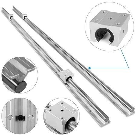 Suporte de alumínio linear Guia cilíndrica Rolamento linearGuia de deslizamento de trilho Rodas de eixo, tamanho:1500mm