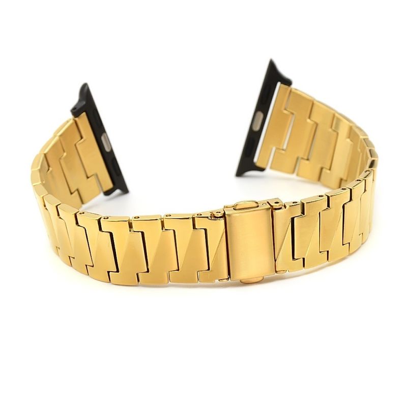 Fábrica Varejo Preço de Relógio Banda Moda Ouro 304 Aço Inoxidável Banda de Maçã com Fivela de Primavera