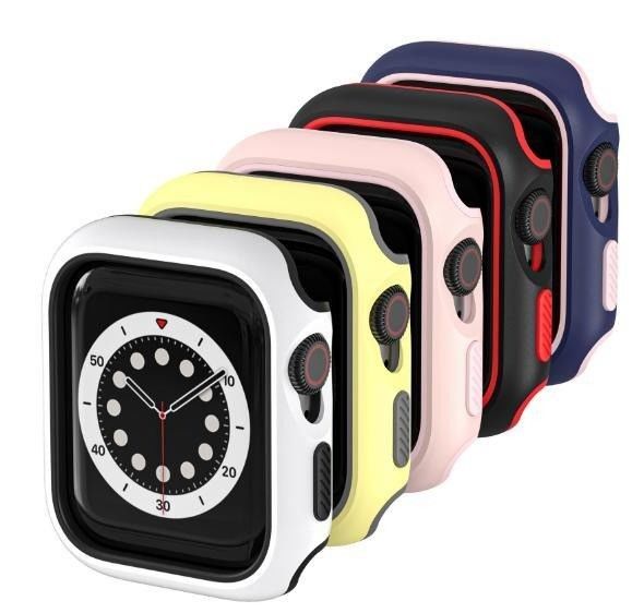 Capa de proteção de duas cores resistente a quedas TPU Proteção de Smart Watch Case