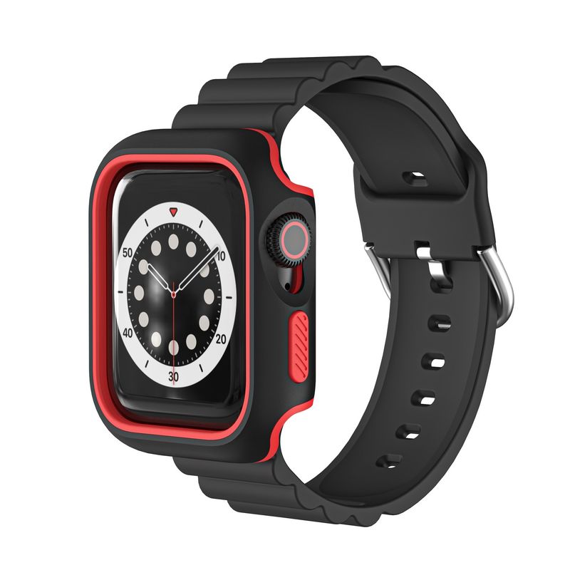 Capa de proteção de duas cores resistente a quedas TPU Proteção de Smart Watch Case