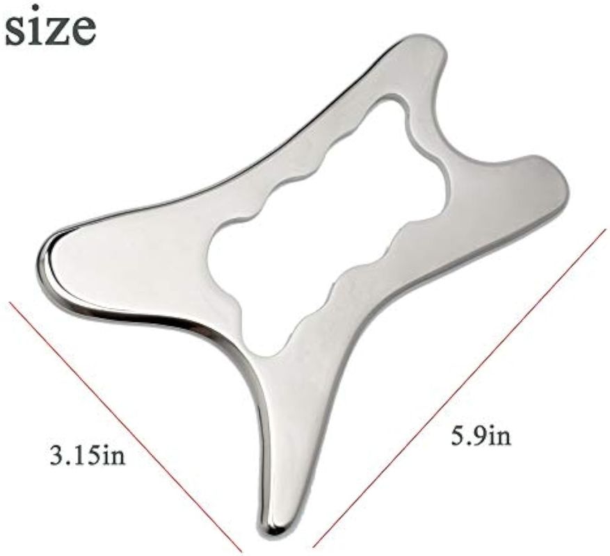 Ferramentas de esfoliação de aço inoxidável Gua Sha Ferramentas de massagem Ferramenta de esfoliação muscular, Ferramentas de massagem IASTM para relaxar o tecido mole